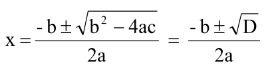 Quadratic equation