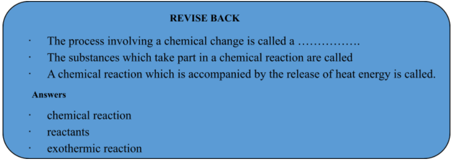 Characteristics Of Chemical Reaction