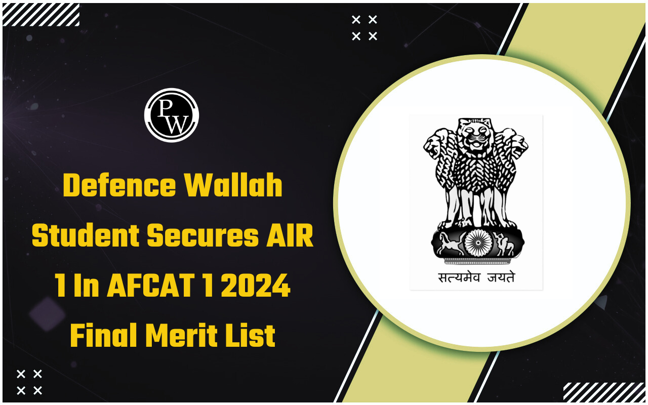 Defence Wallah Student Secures AIR 1 in AFCAT 1 2024 Final Merit List