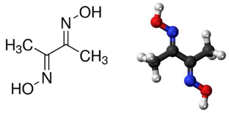 Dimethylglyoxime Structure – C4H8N2O2