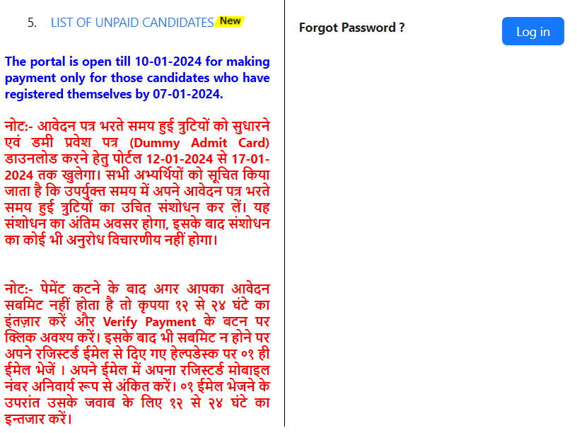 Bihar STET Dummy Admit Card 2024