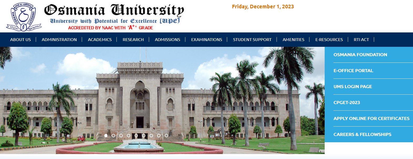 Osmania University Results 2023