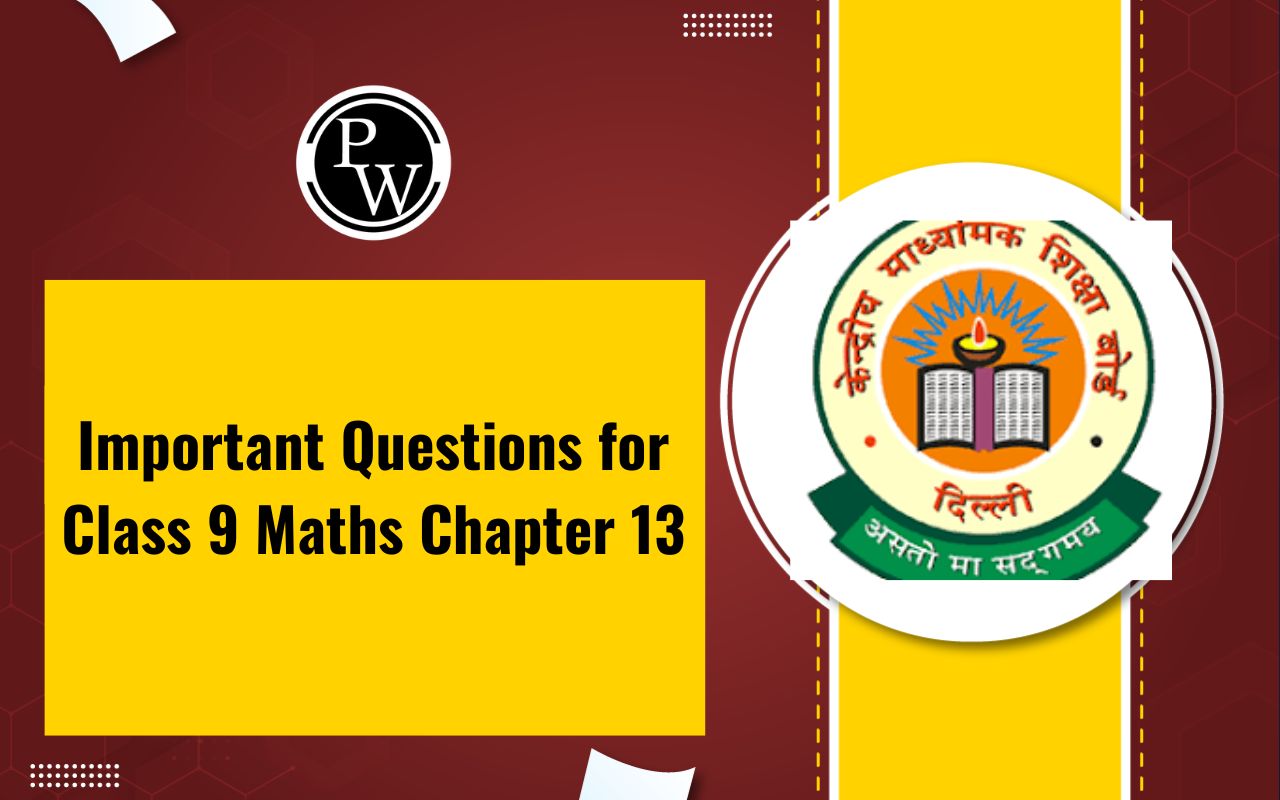 Important Questions for Class 9 Maths Chapter 13