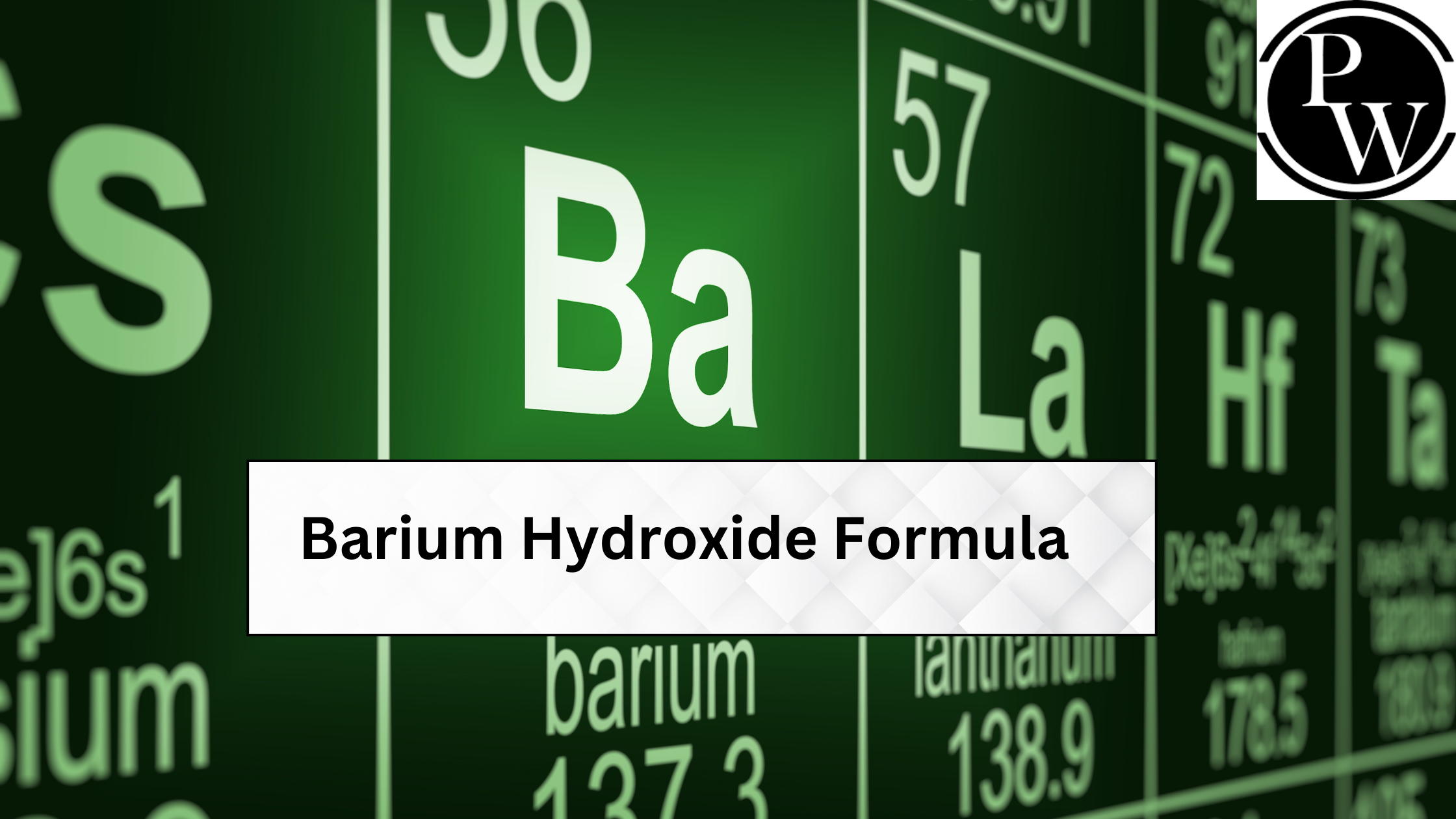 Barium Hydroxide Formula
