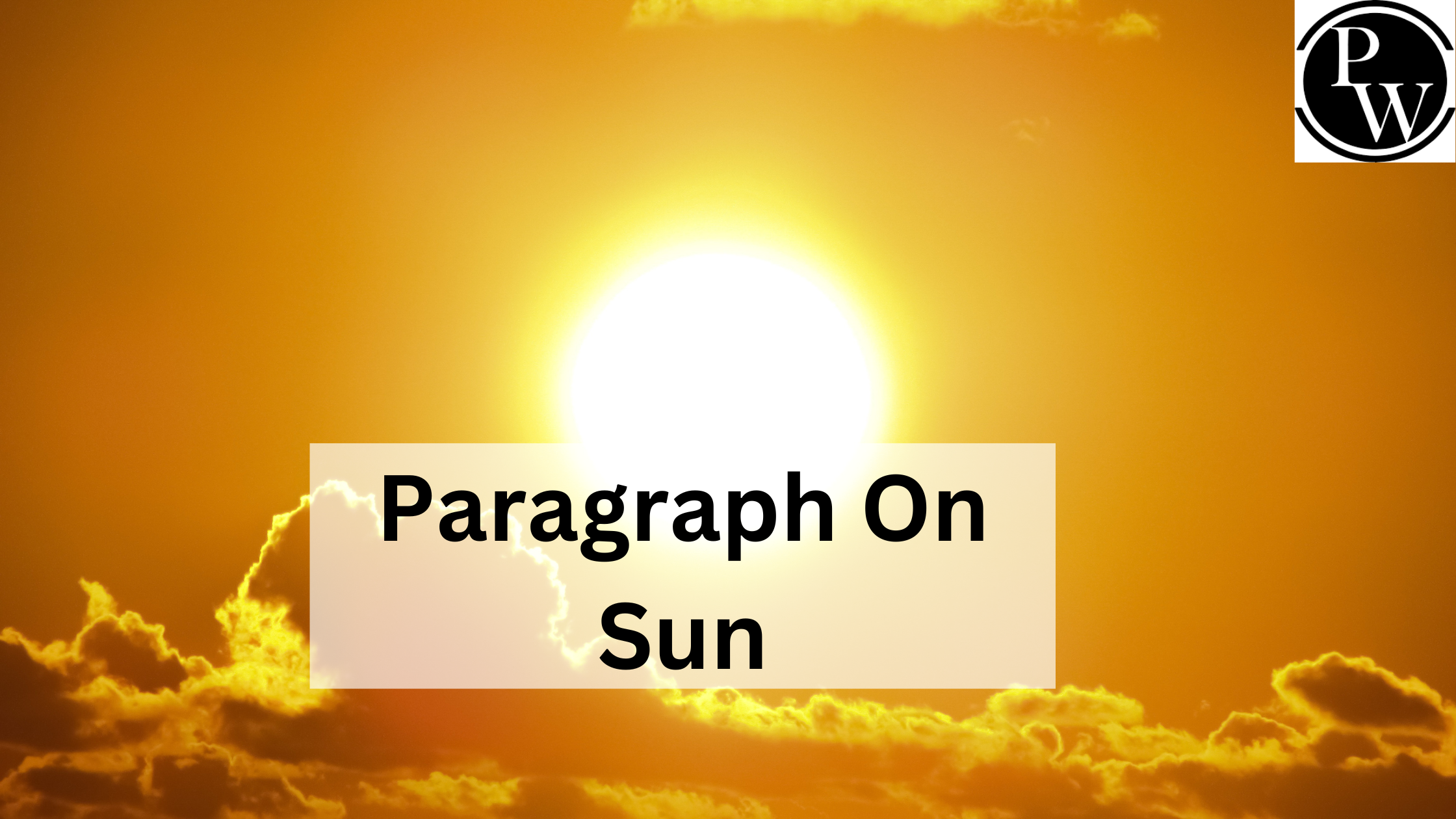 Paragraph On Sun