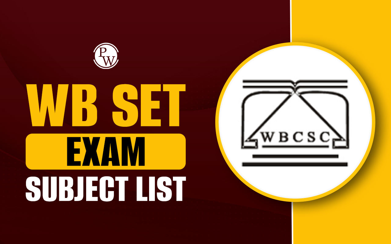 WB SET Exam Subject List