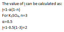 vant hoff factor