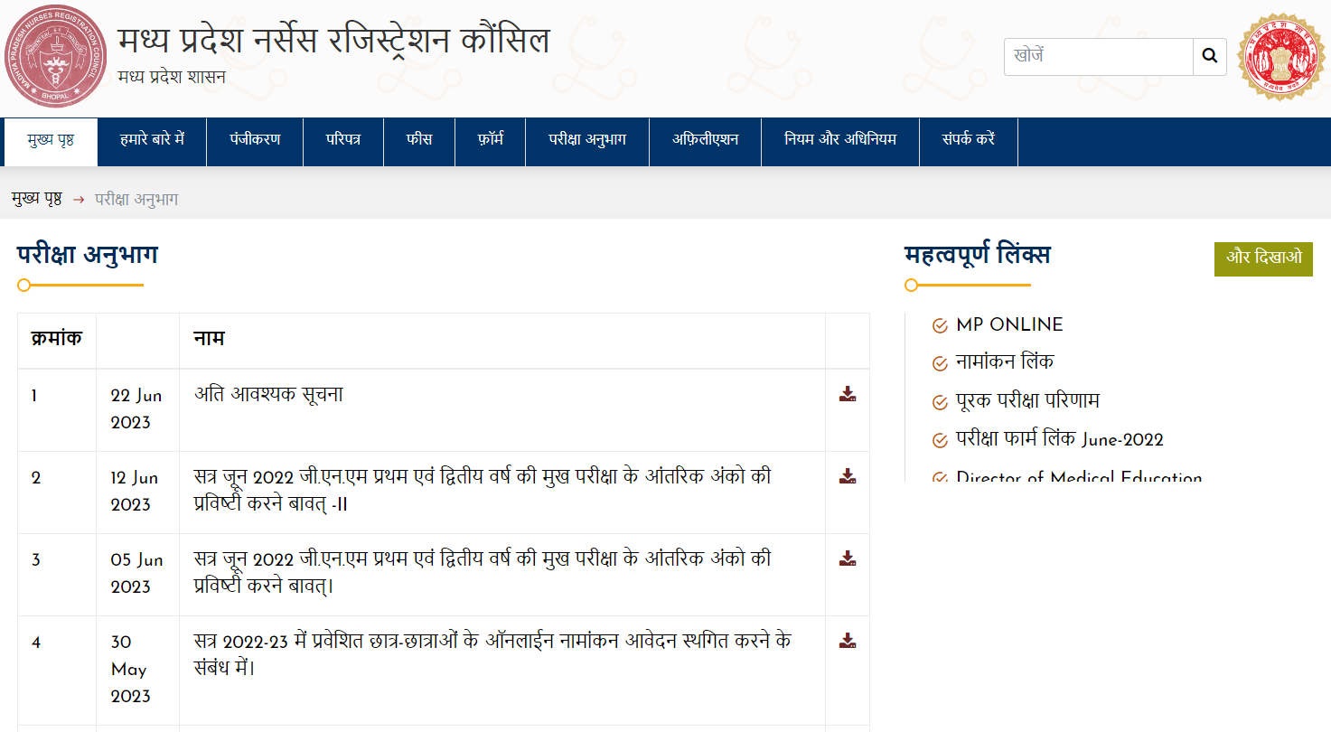 MPNRC GNM Result 2023