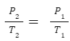​Gay-Lussac's Law formula