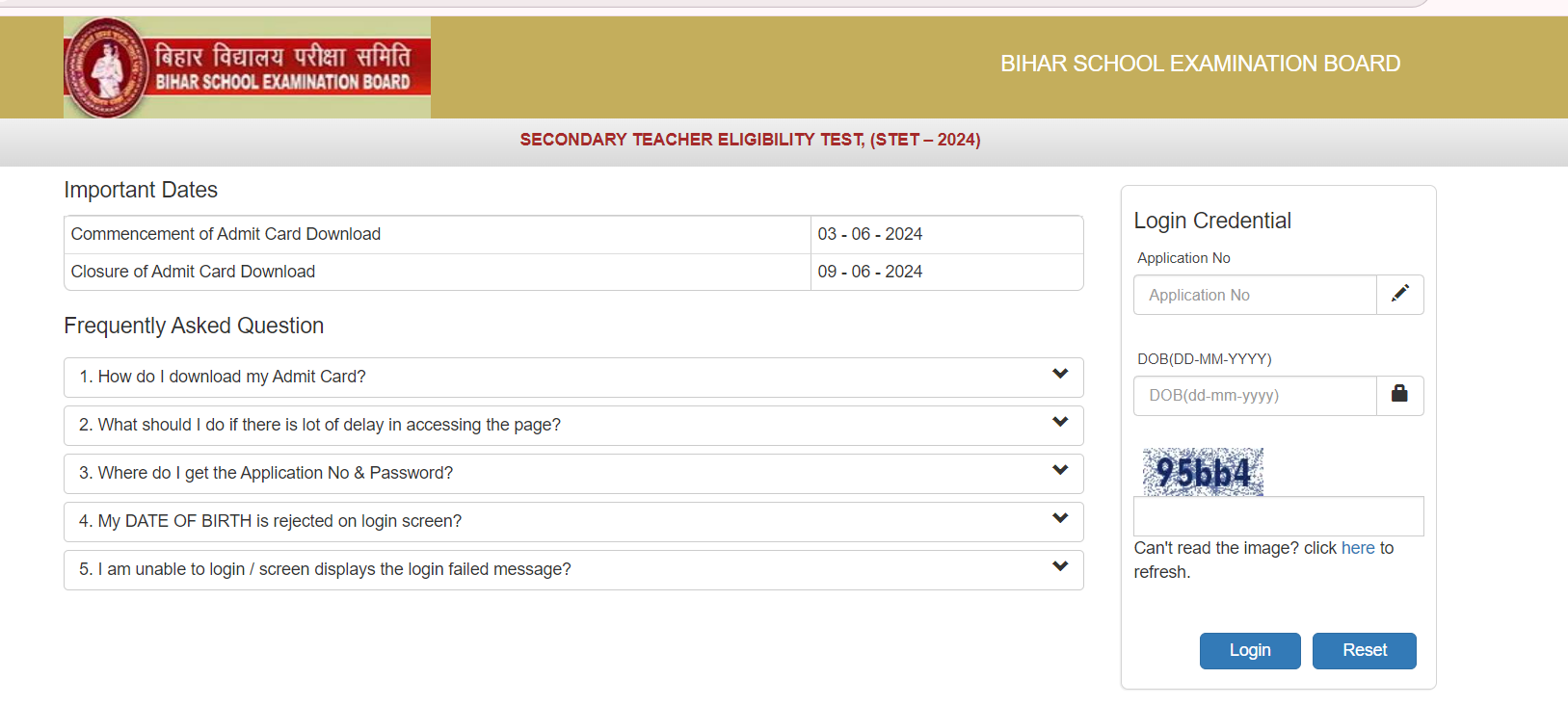 Bihar STET admit card 2024