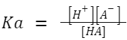 Ionization Constant of Weak Acid (Ka)