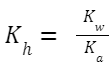 Hydrolysis Constant, Kh