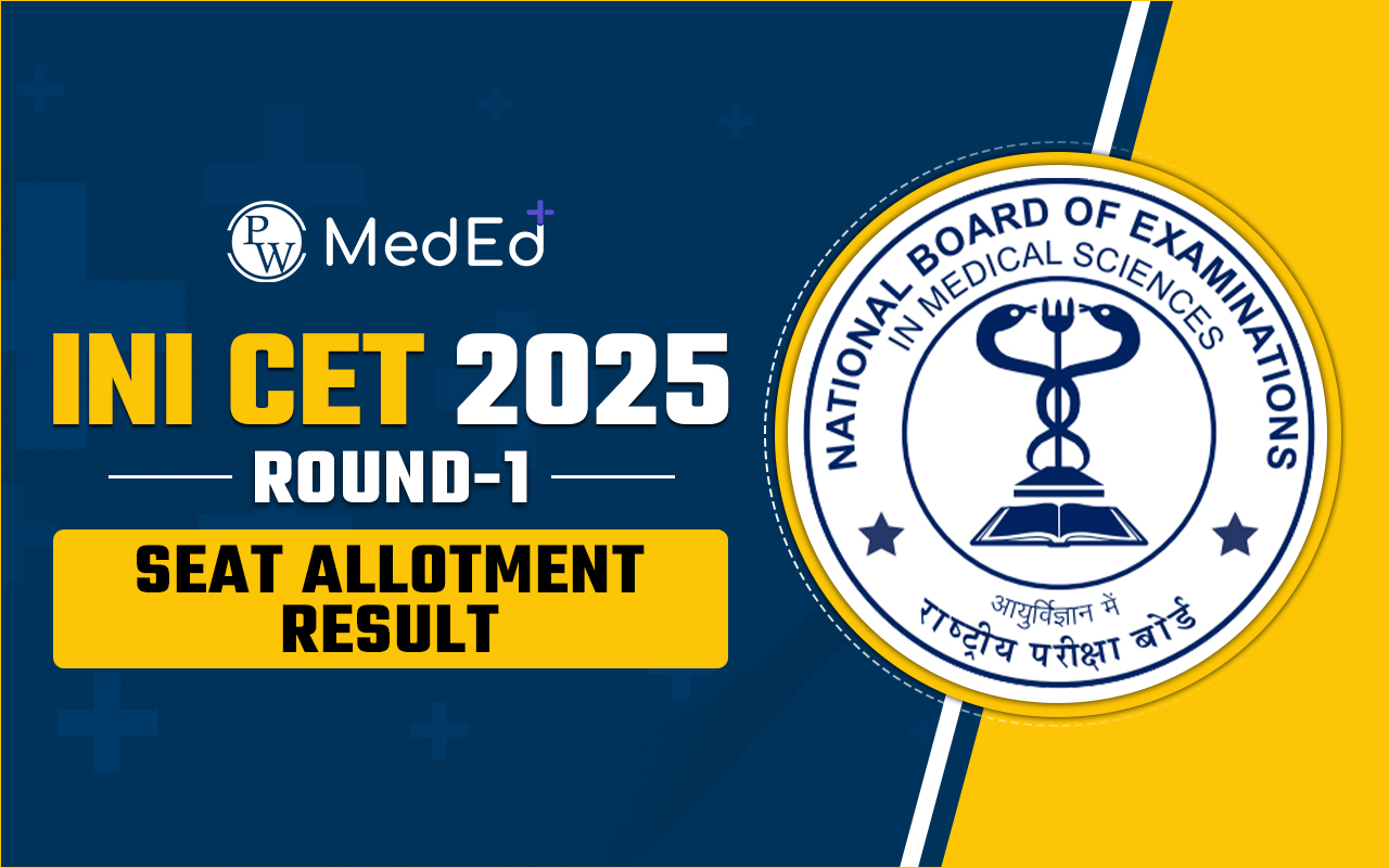 INI CET 2025 Round-1 Seat Allotment Result