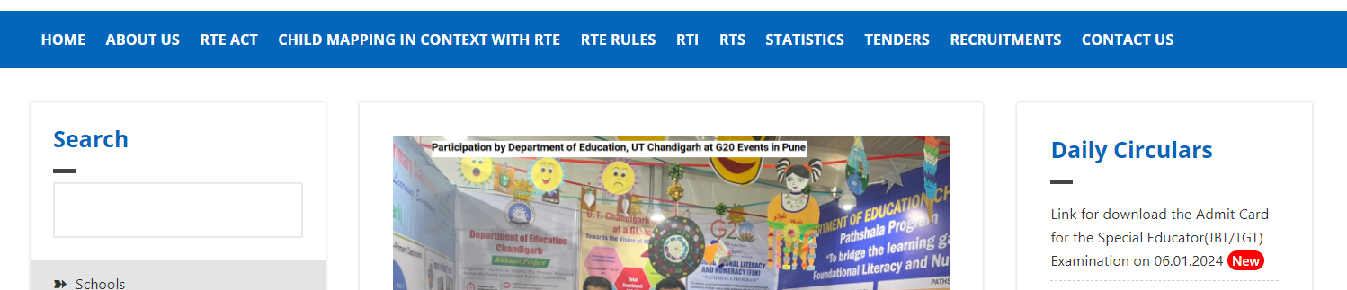 Chandigarh Special Educator Admit Card 2024