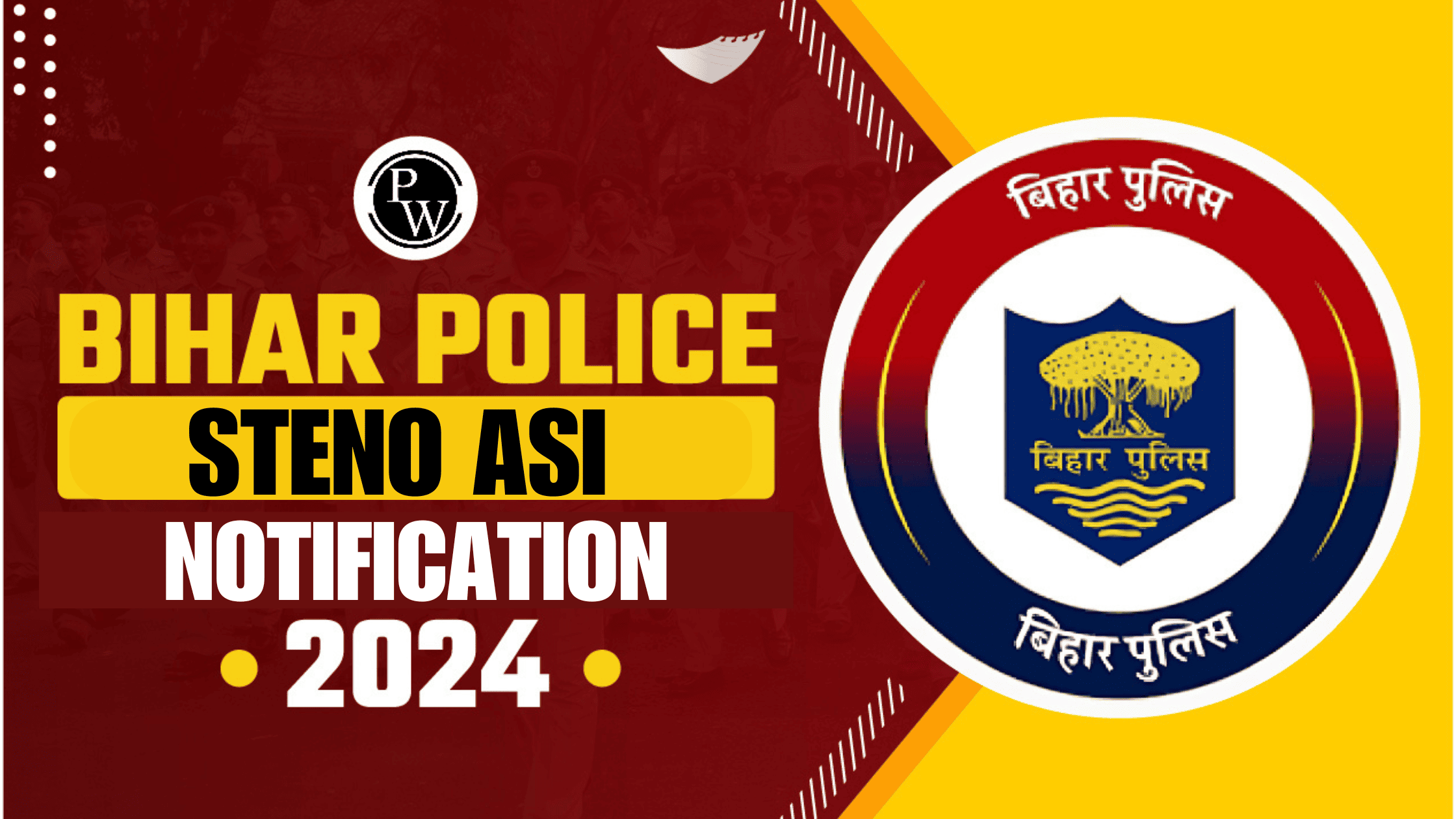 Bihar Police Steno ASI Notification 2024