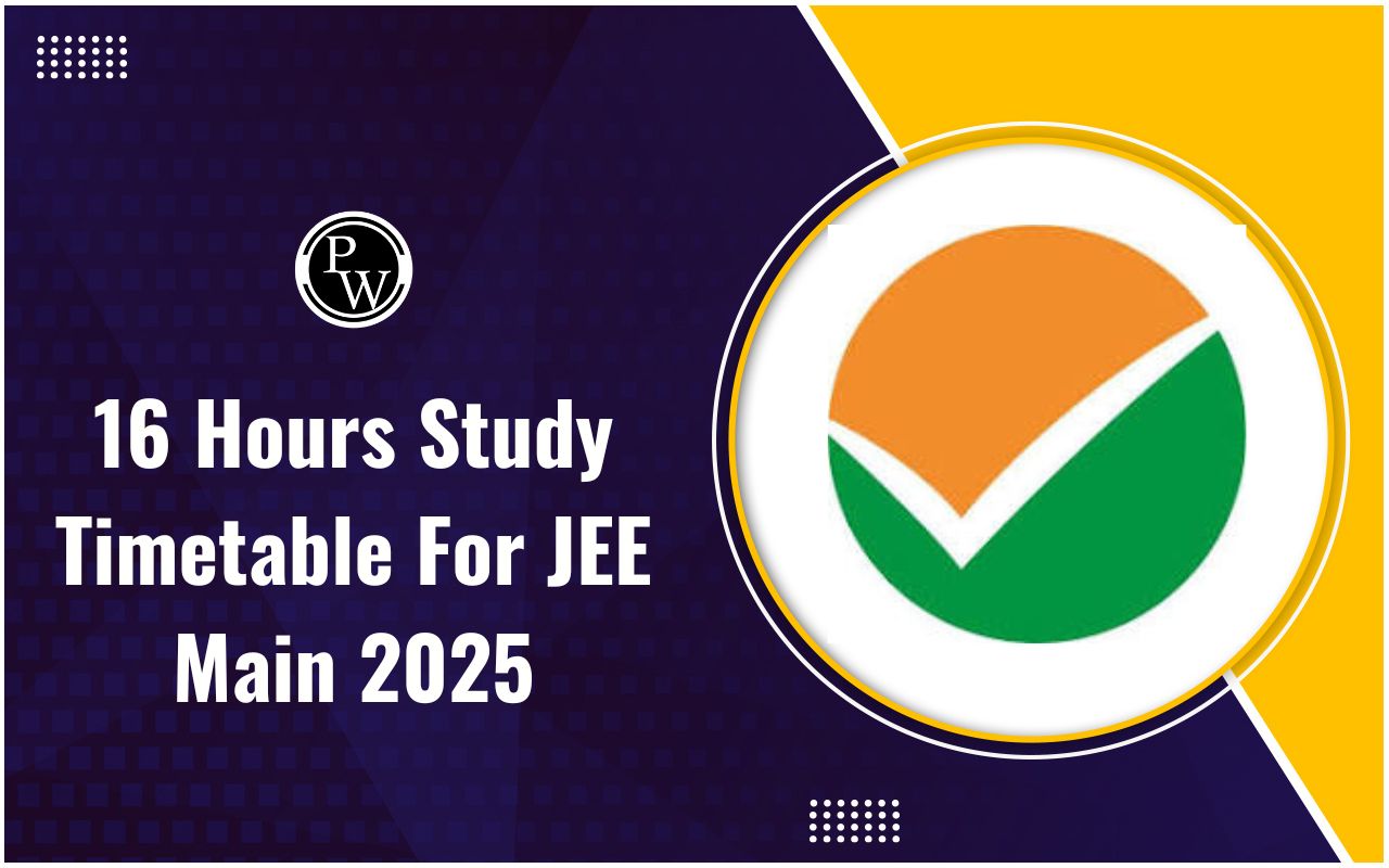 16 Hours Study Timetable For JEE Main 2025