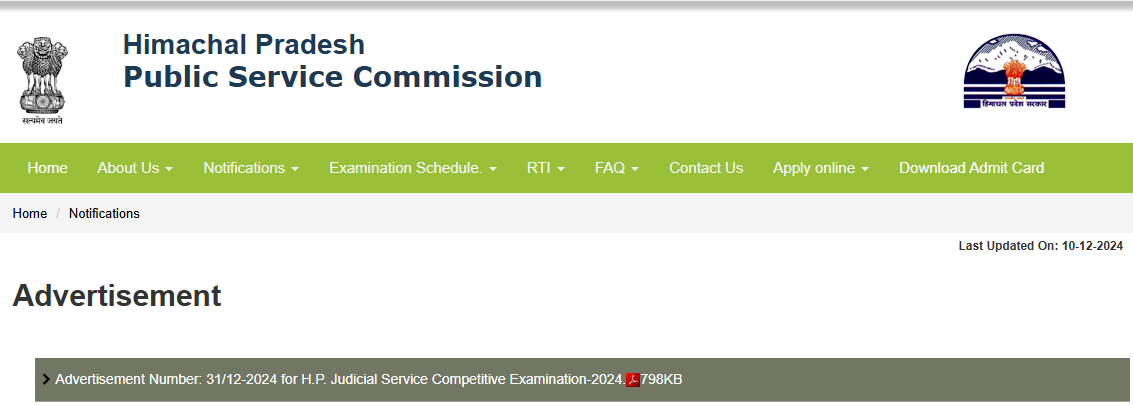 HPJS Notification 2024
