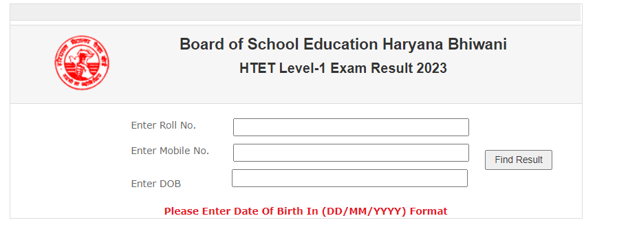 HTET Result 2023