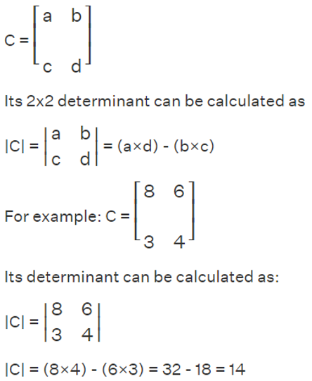 Calculating Determinant of 2x2 Matrix