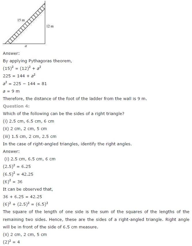 NCERT Solutions for Class 7 Maths The Triangle and Its Properties Exercise 6.5