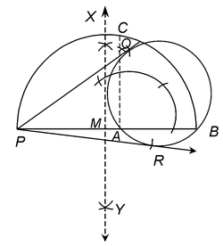 Construction Of Tangents From A Point Outside The Circle