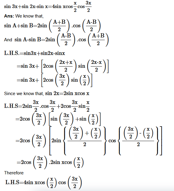 chapter 3-Trigonometric Functions Miscellaneous Exercise