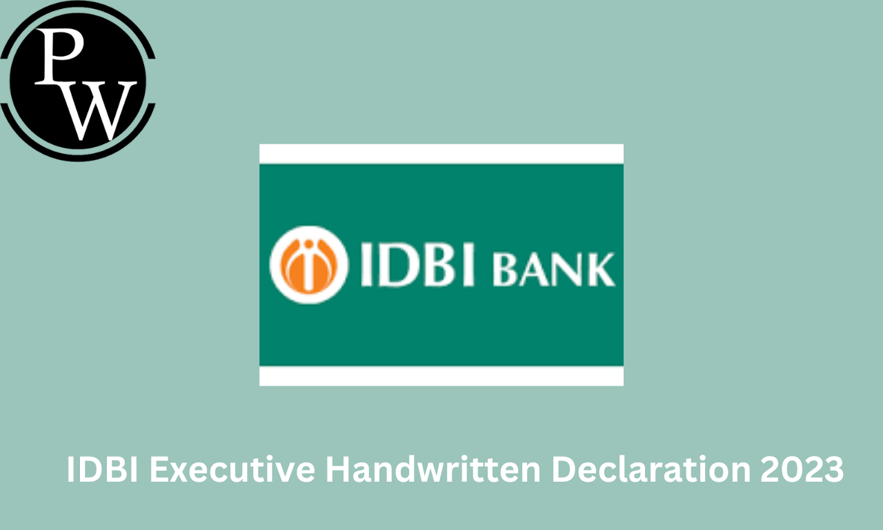 IDBI Executive Handwritten Declaration