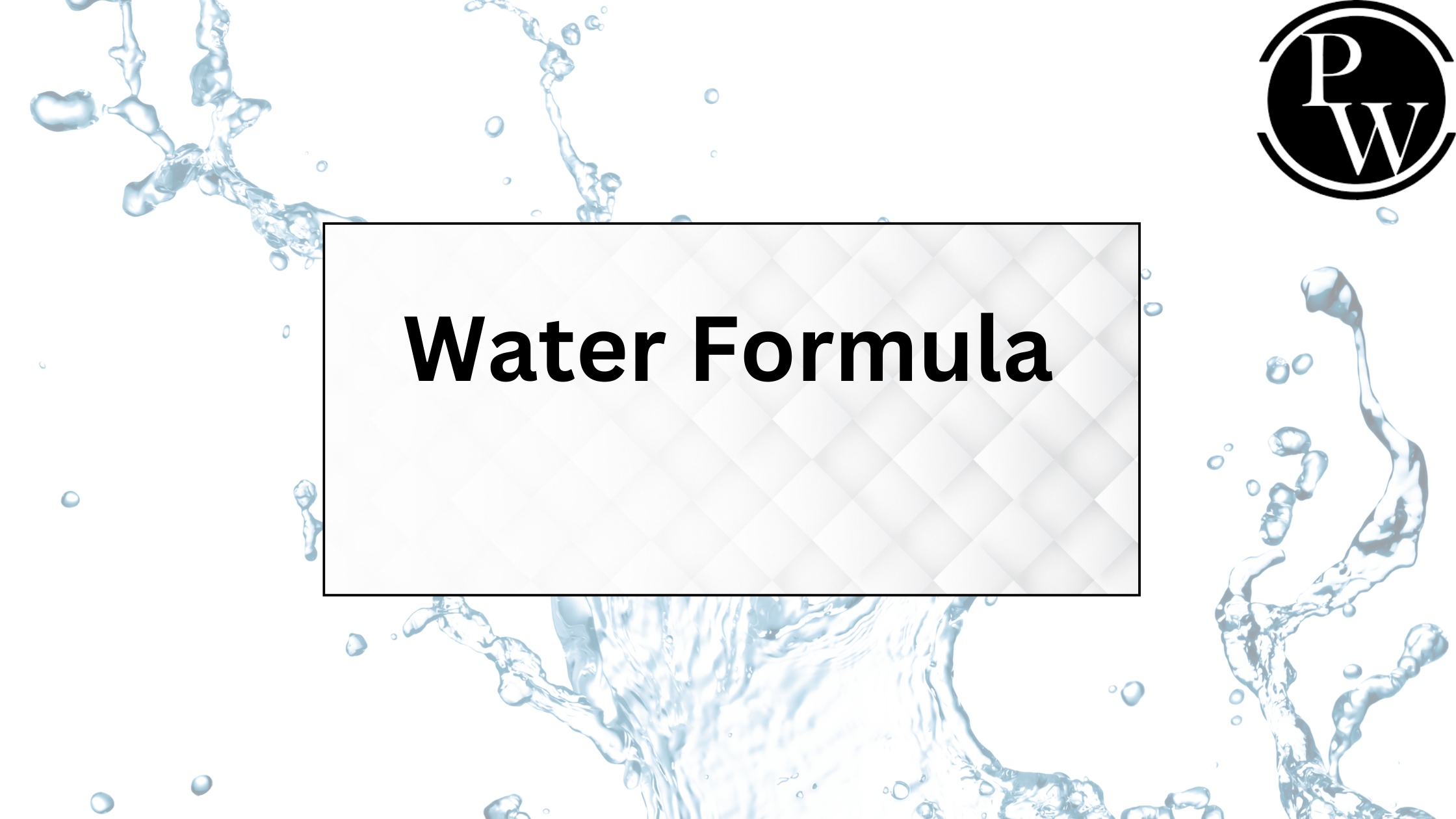 water formula