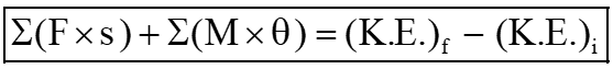 Work energy principle