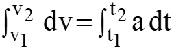 Acceleration time realtion