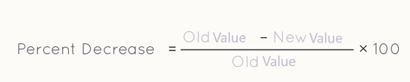 Percent Decrease Formula
