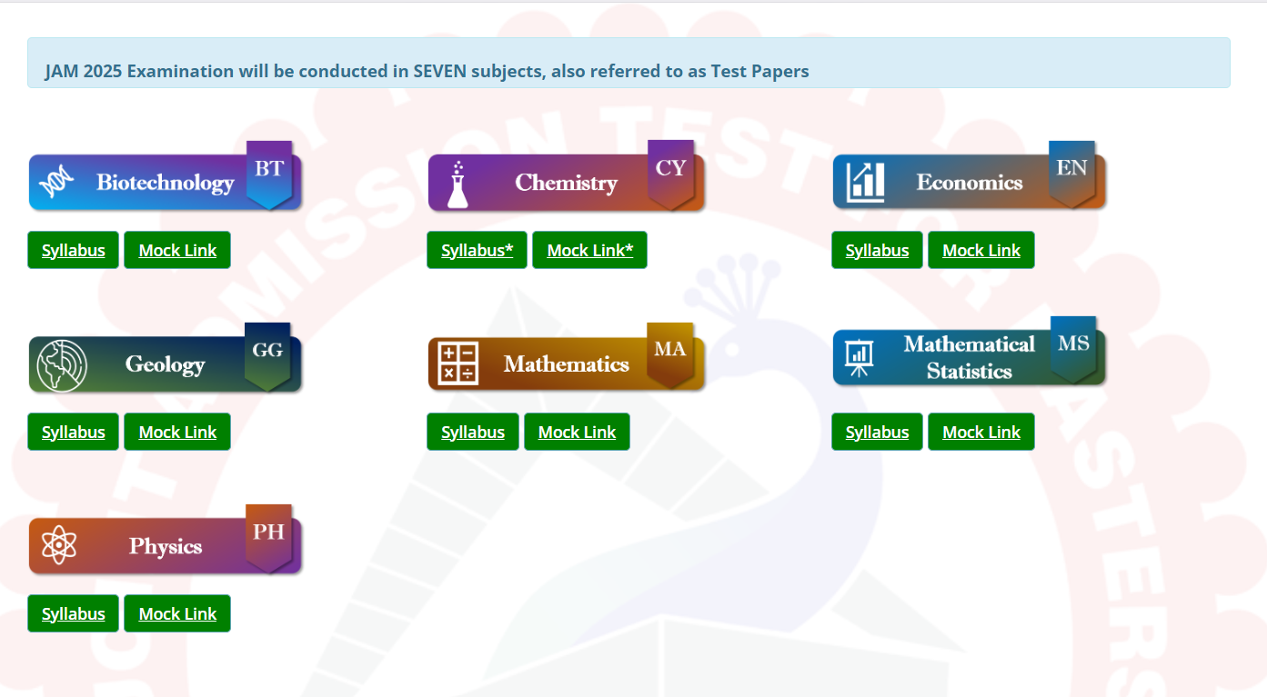 IIT JAM Mock Test 2025