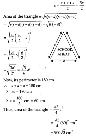 NCERT Solutions for Class 9 Maths Chapter-12 Heron’s Formula/Q1