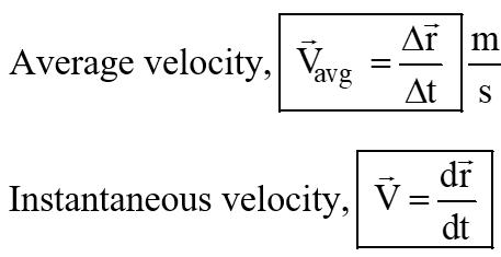 velocity formula