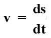 Velocity formula