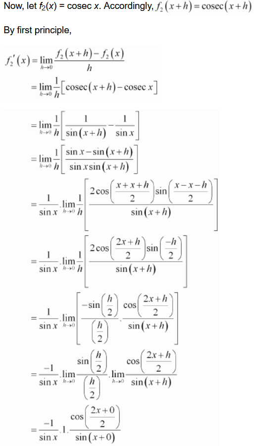 chapter 13-Limits and Derivatives Miscellaneous Exercise