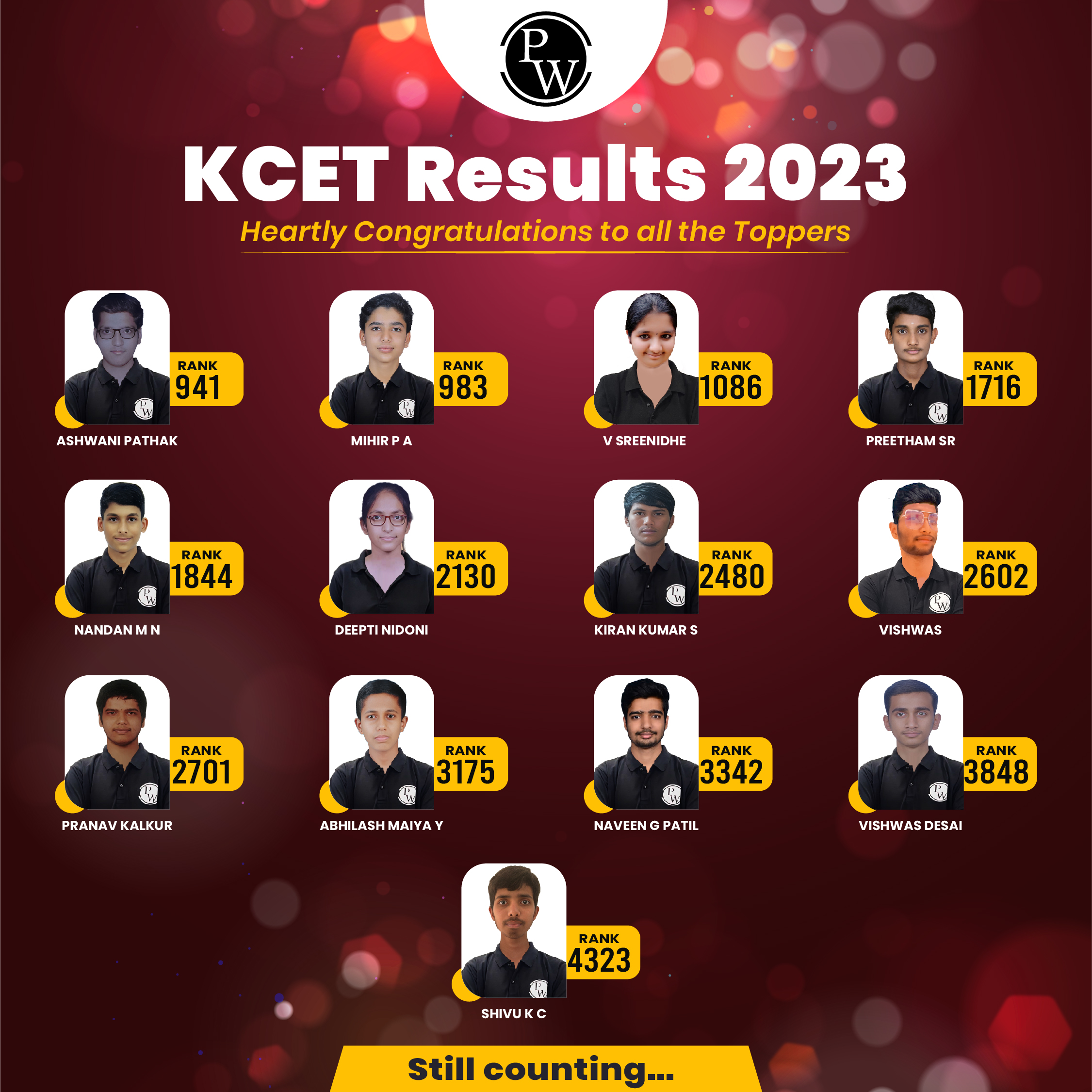 KCET Topper List 2023