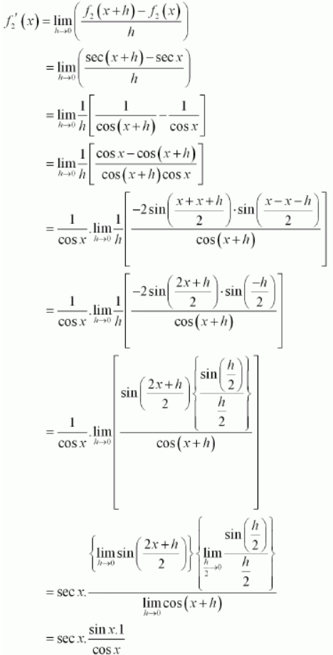 chapter 13-Limits and Derivatives Miscellaneous Exercise