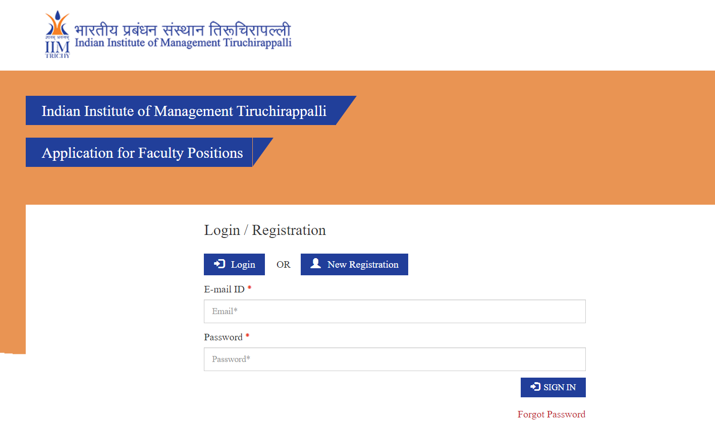 IIM Tiruchirappalli Faculty Recruitment 2024 Apply