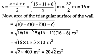 NCERT Solutions for Class 9 Maths Chapter-12 Heron’s Formula/Q3a