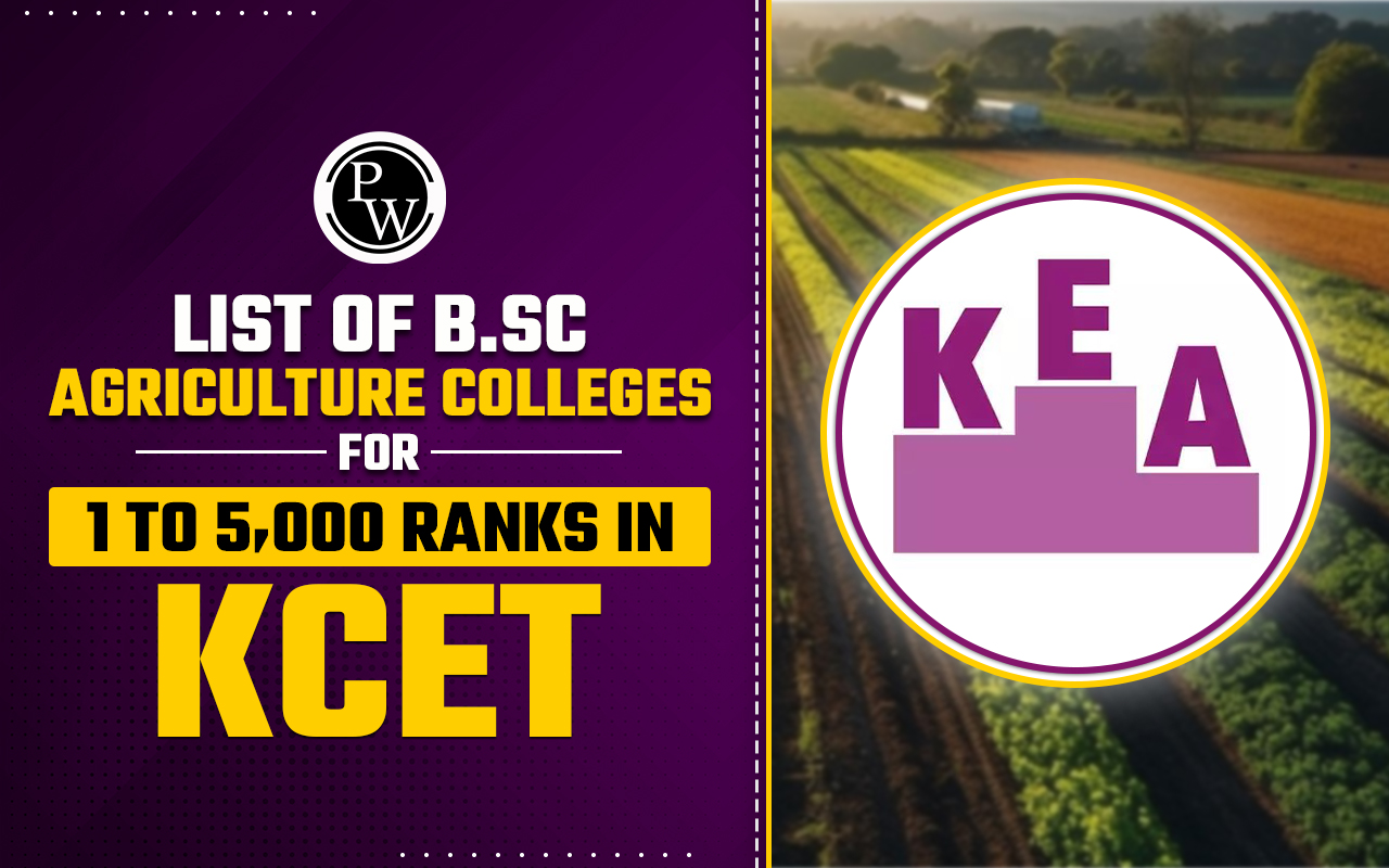 List Of BSc Agriculture Colleges for 1 to 5000 Ranks in KCET