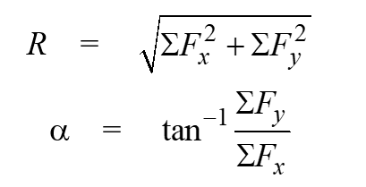 Resultant force formula