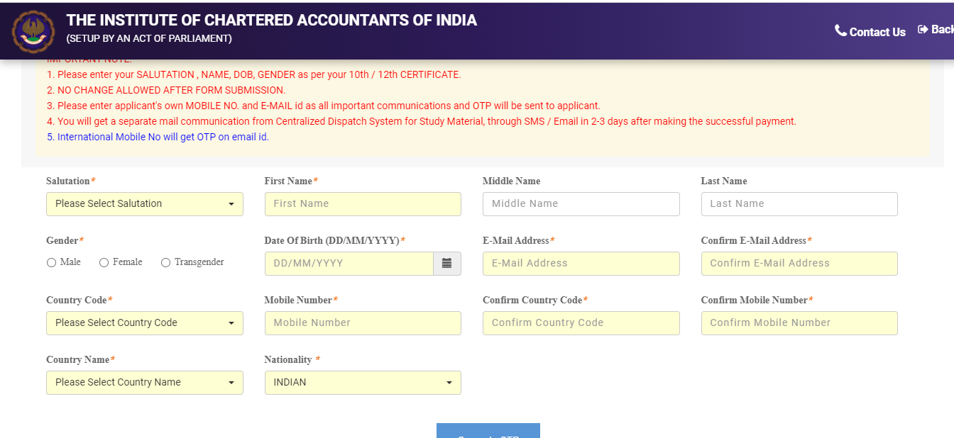 SSP Portal Registration