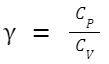 heat capacity ratio γ