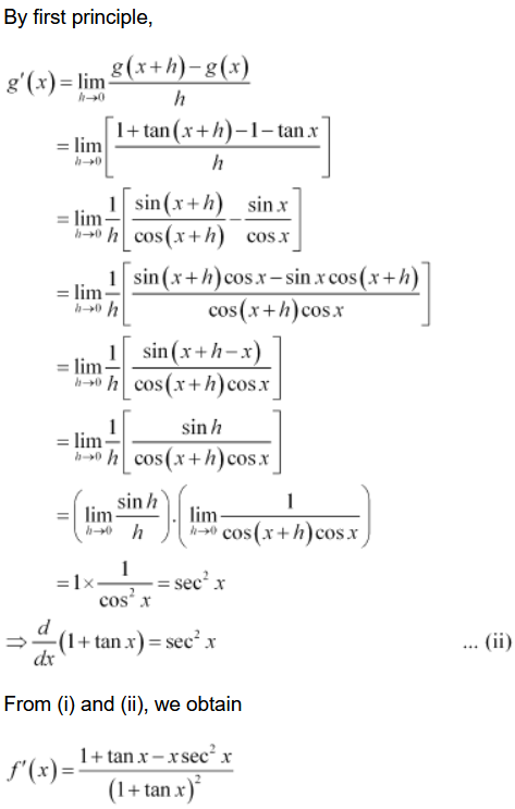 chapter 13-Limits and Derivatives Miscellaneous Exercise