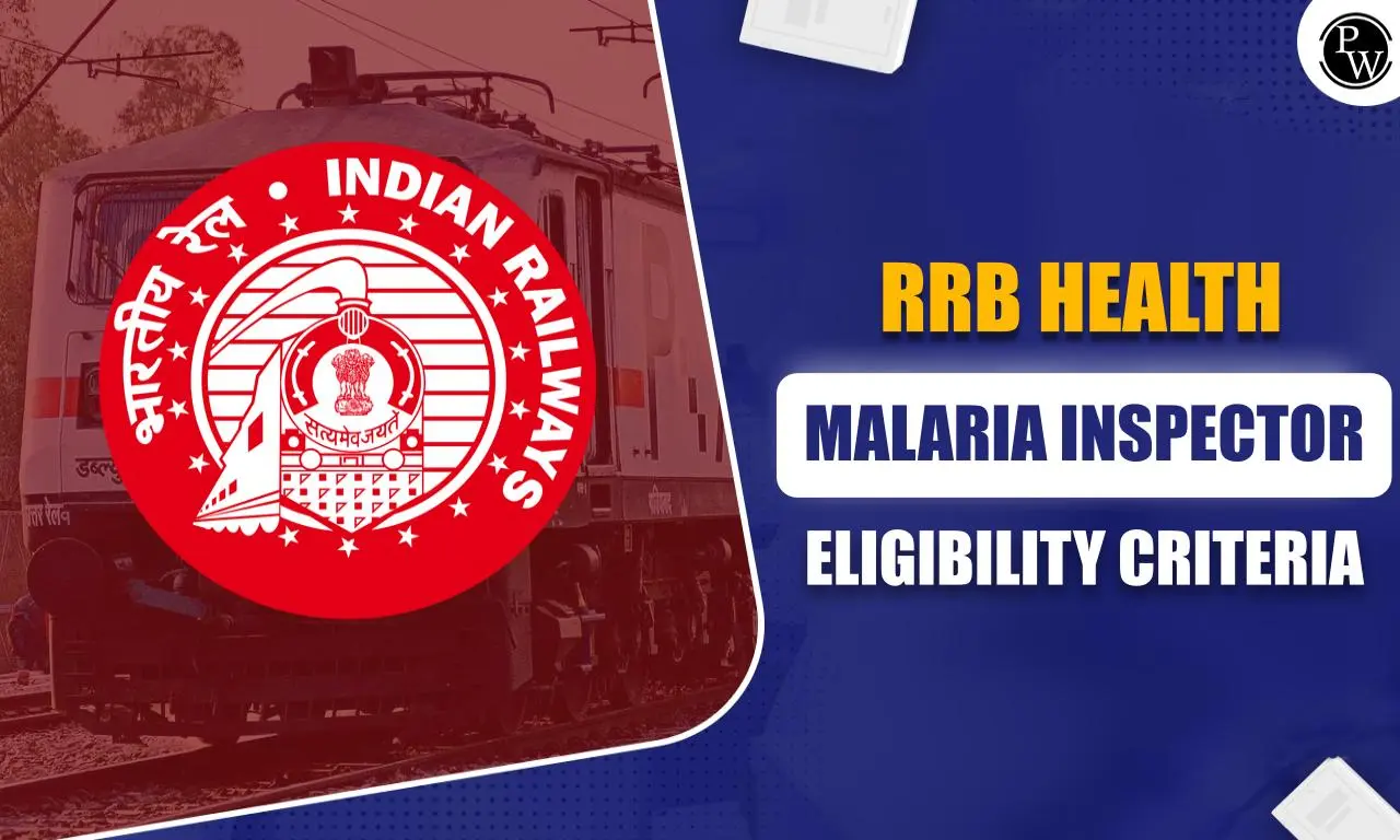 RRB Health Malaria Inspector Eligibility Criteria 2024