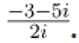 Complex Number Division