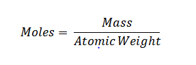 Grams to Moles Formula