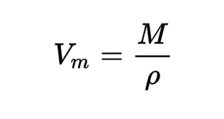 molar volume formula