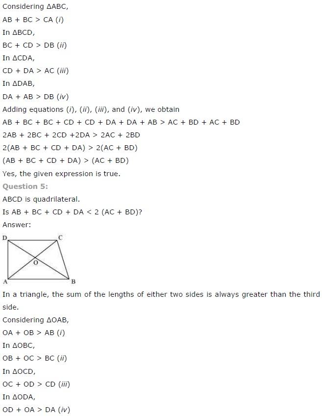 NCERT Solutions for Class 7 Maths The Triangle and Its Properties Exercise 6.4